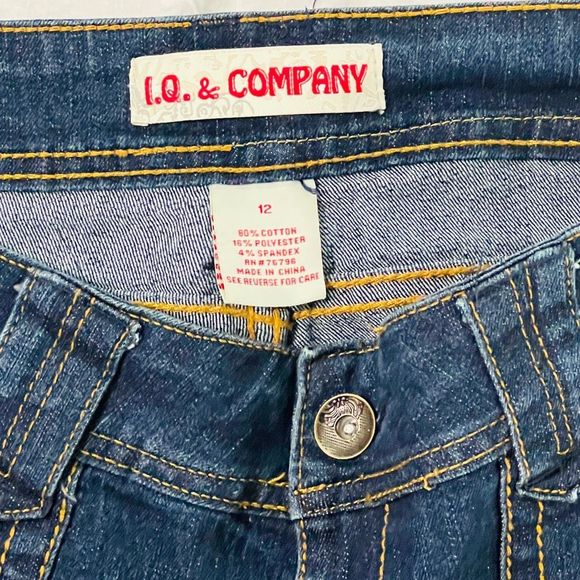 Sexy Embroidered Pocket Distressed Southwestern Stretch Dark Wash Jeans Size 12 - Picture 8 of 12